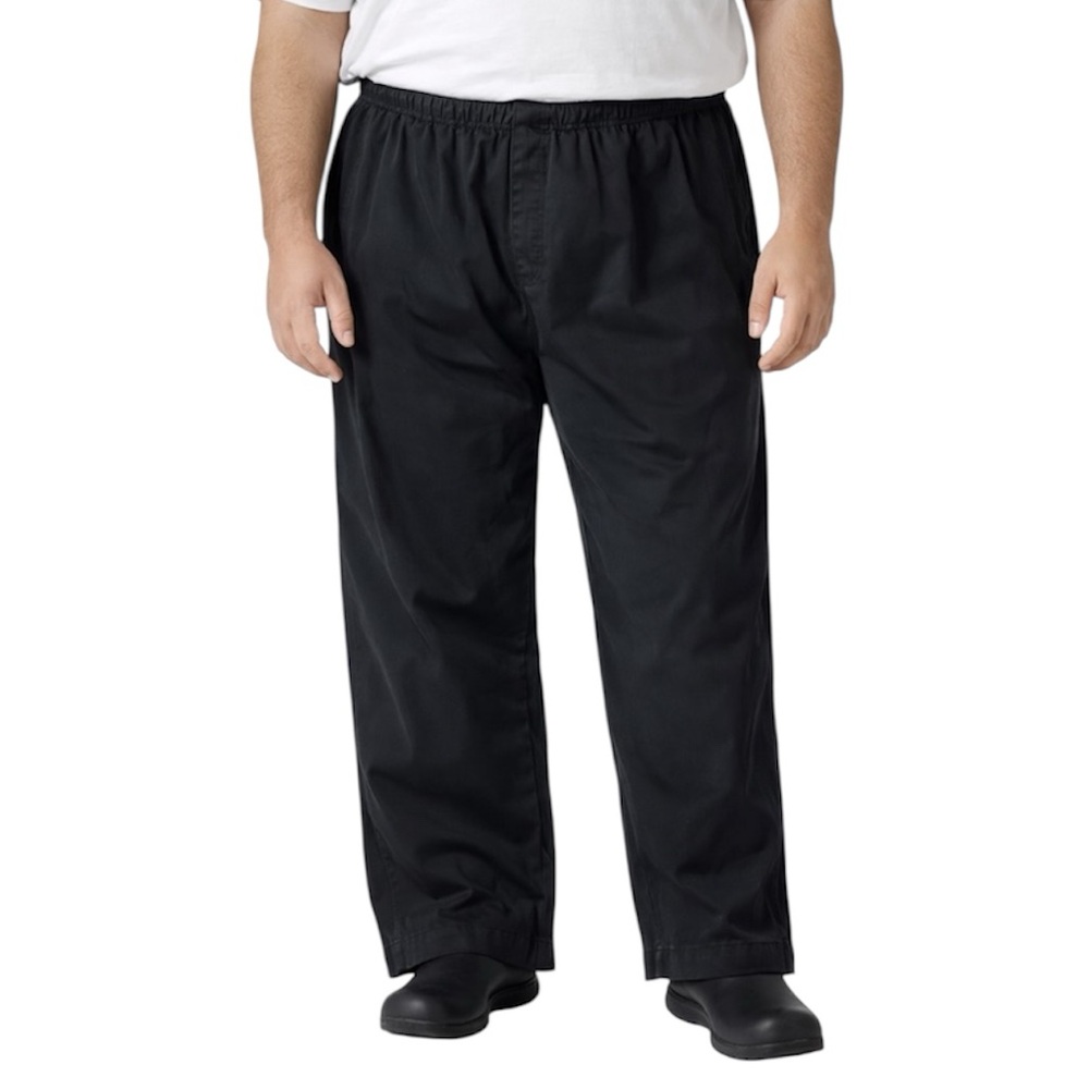 Chef Works bundle of 2 black chef pants men’s 6XL big & tall